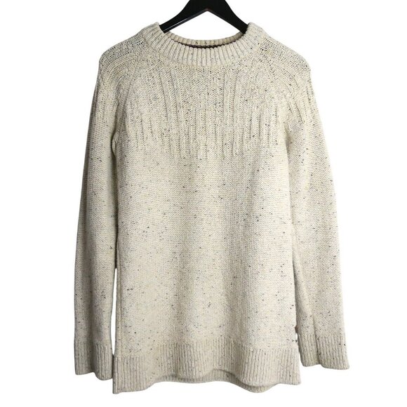 Roots Sweaters - Roots Acrylic Wool Knit Speckled Oat Mix Crewneck Pullover Sweater Size Small